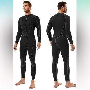Mens 3mm Wetsuit Full Body Diving Snorkeling Surfing Swimming skiing, sz S NEW